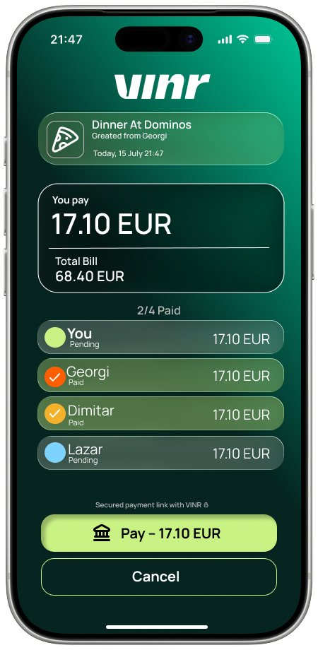 VINR · Split the Bill